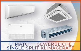 KACHEL GREE U-MATCH Gewerbliche Single-Split Klimageräte